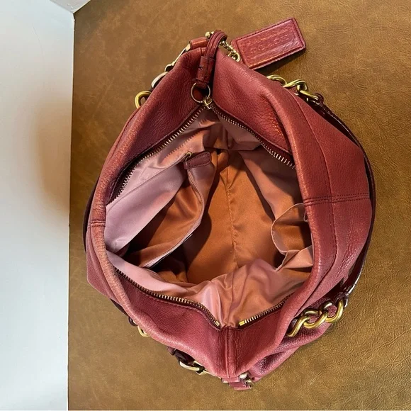 Coach Pebbled Leather Hobo Shoulder Bag - Picture 6 of 15